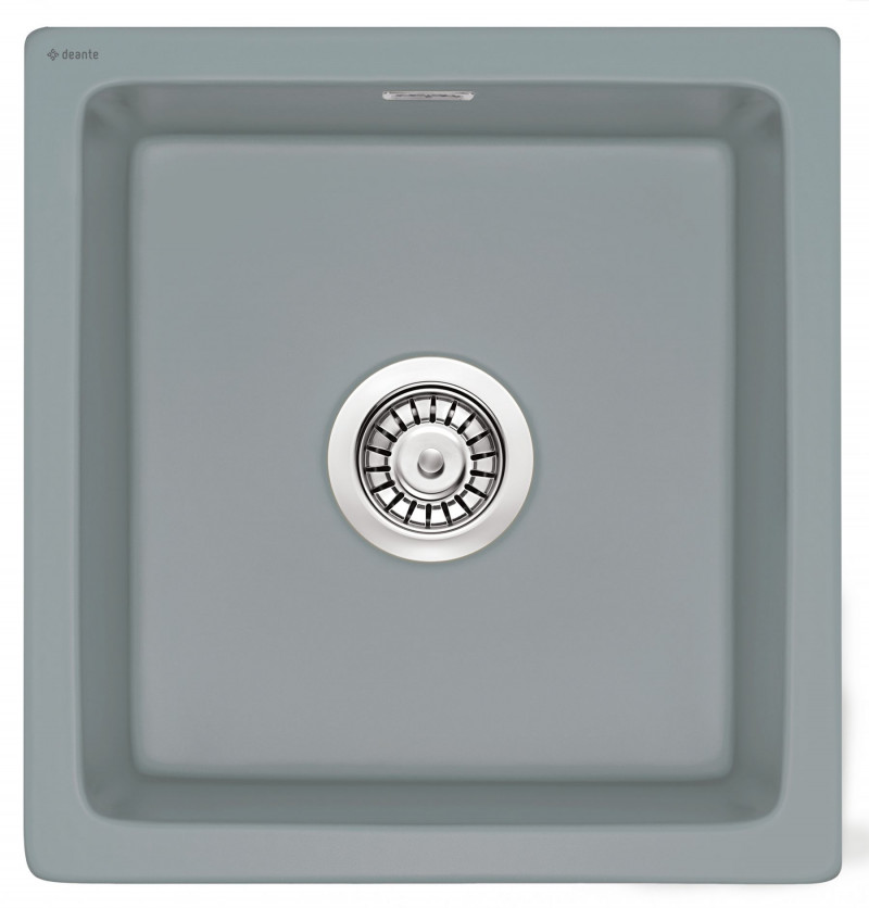 Deante Sabor zlewozmywak ceramiczny 1 komora bez ociekacza szary matowy ZCB3103