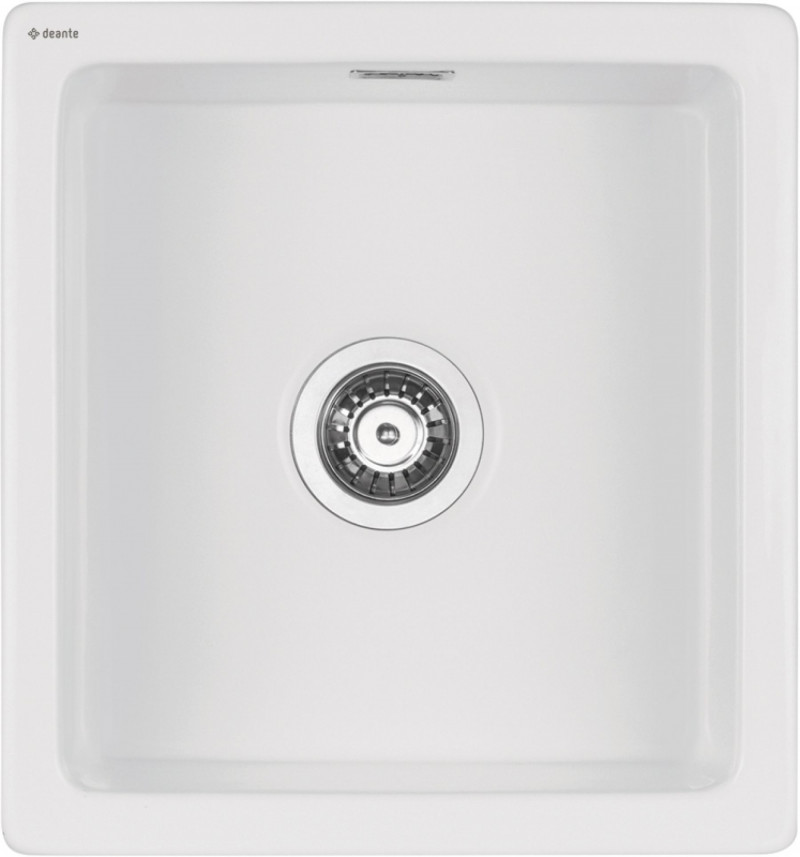 Deante Sabor zlewozmywak ceramiczny 1 komora bez ociekacza biały matowy ZCB6103