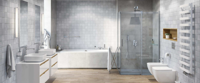 Excellent Keria zestaw podtynkowy z deszczownicą 20x20 chrom AREX.SET.2045CR