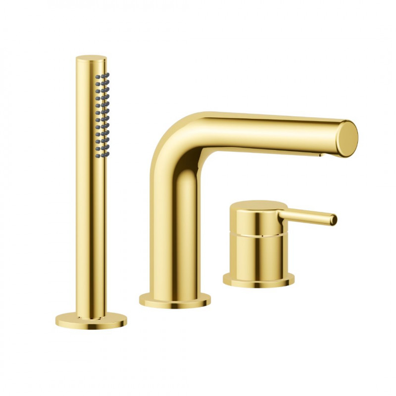 Excellent Pi bateria wannowa 3-otworowa złoty połysk AREX.1233GL