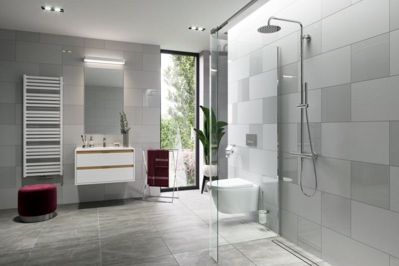 Actima Rain Round termostatyczny zestaw prysznicowy podtynkowy z deszczownicą 20x20 chrom ARAC.SY.107CR