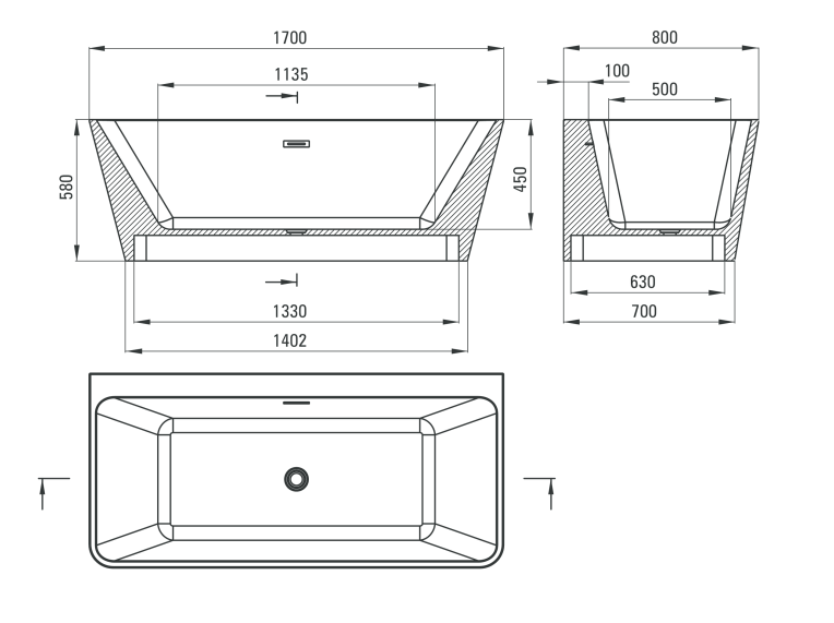 Deante Hiacynt wanna wolnostojąca przyścienna akrylowa 170x80 biały KDH 017W