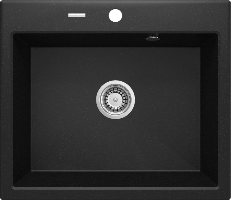Deante Andante zlewozmywak granitowy 1 komora bez ociekacza grafitowy metalik ZQNG103