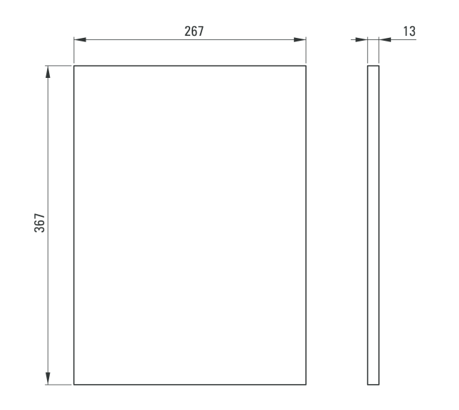 Deante Correo półka do konsoli 36,7x26,7 cm Lapitec biały CBLA30B