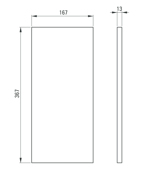 Deante Correo półka do konsoli 36,7x16,7 cm Lapitec czarny CBL N20B