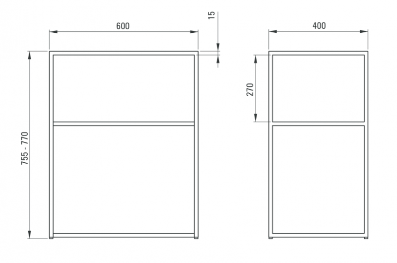 Deante Correo konsola łazienkowa stojąca 60x40 cm czarny matowy CKCN60A