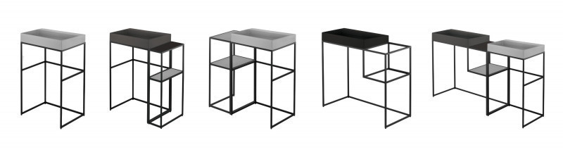 Deante Correo słupek do konsoli 20x40 cm czarny matowy CKCN20A