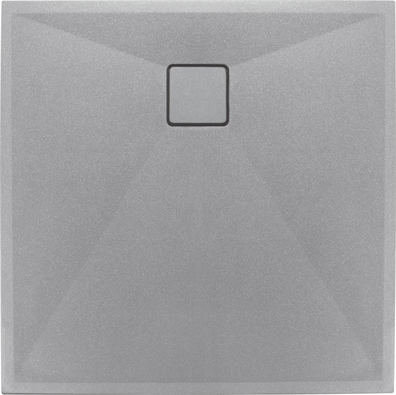 Deante Correo brodzik kwadratowy płaski 90x90 granit szary metalic KQRS41B