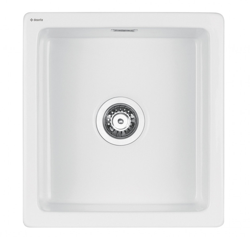 Deante Sabor zlewozmywak ceramiczny 1 komora bez ociekacza biały połysk ZCB6103