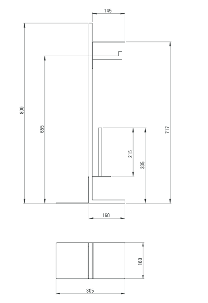 Deante Mokko Nero stojak na papier toaletowy z półką czarny ADM N242