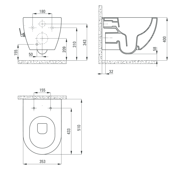 Deante Peonia Zero muszla wisząca bezkołnierzowa z funkcją bidetu z baterią mieszaczową + deska slim biały CBP6WPW