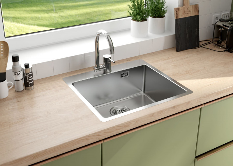 Deante Olfato zlewozmywak 1 komora bez ociekacza stal satyna ZPO010B