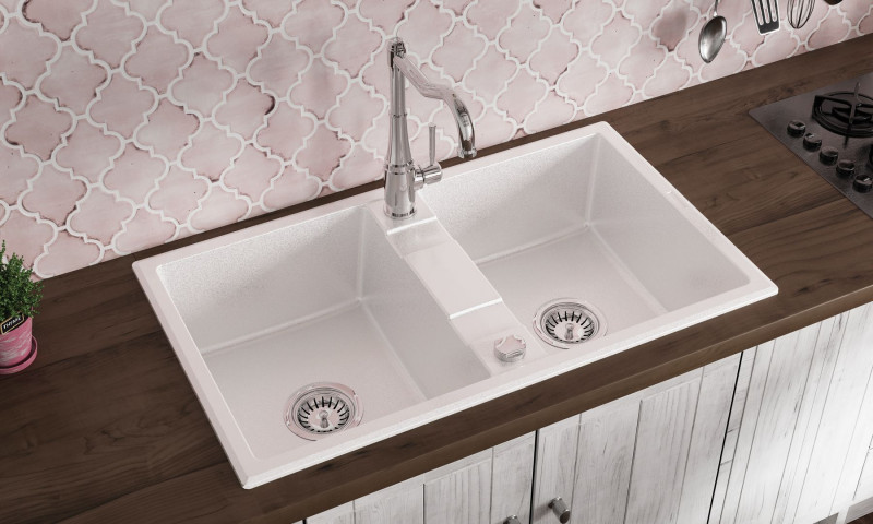 Deante Tamizo bateria zlewozmywakowa chrom połysk BQT063M