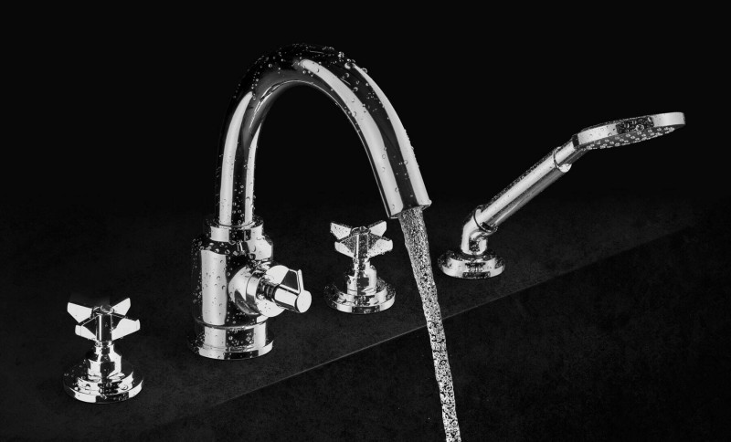 Deante Temisto bateria wannowa 4-otworowa chrom połysk BQT014D