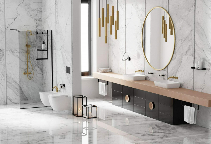 Deante Temisto bateria umywalkowa podtynkowa mosiądz BQTM54D