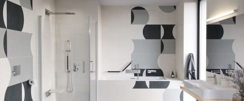 Excellent deszczownica głowica prysznicowa ścienna 2-funkcyjna chrom AREX.3080CR