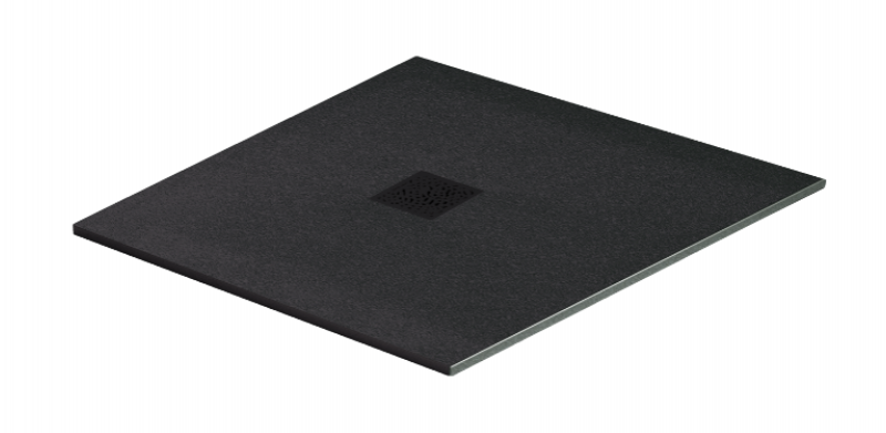 Excellent Arda brodzik kwadratowy niski 90x90 kompozyt czarny BREX.1502.090.090.BLN