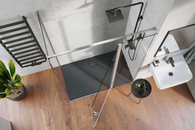 Excellent Lavano brodzik prostokątny niski 140x100 kompozyt czarny BREX.1103.140.100.BLN