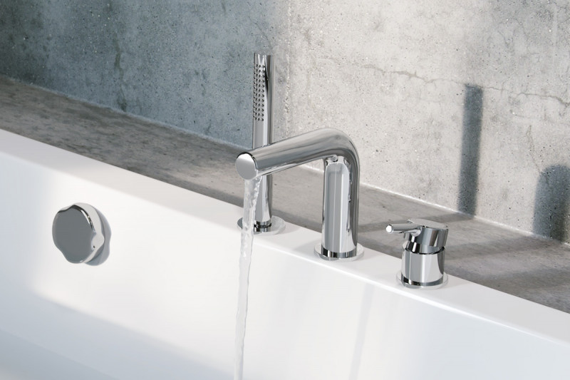 Excellent Pi bateria wannowa 3-otworowa chrom połysk AREX.1234CR