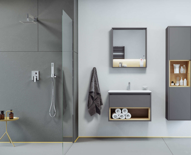 Excellent Pride zestaw podtynkowy z deszczownicą 20x20 chrom AREX.SET.4045CR