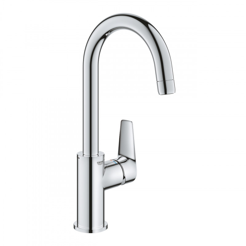 Grohe BauEdge L bateria umywalkowa wysoka z korkiem klik-klak chrom połysk 23911001