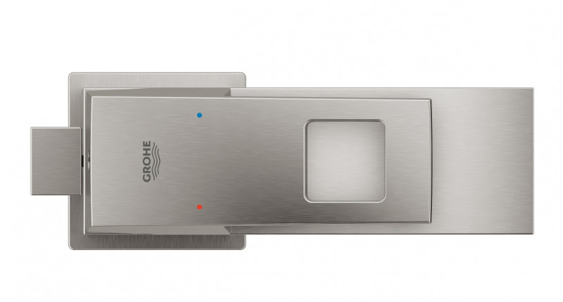 Grohe Eurocube bateria umywalkowa z korkiem stal nierdzewna 23127DC0