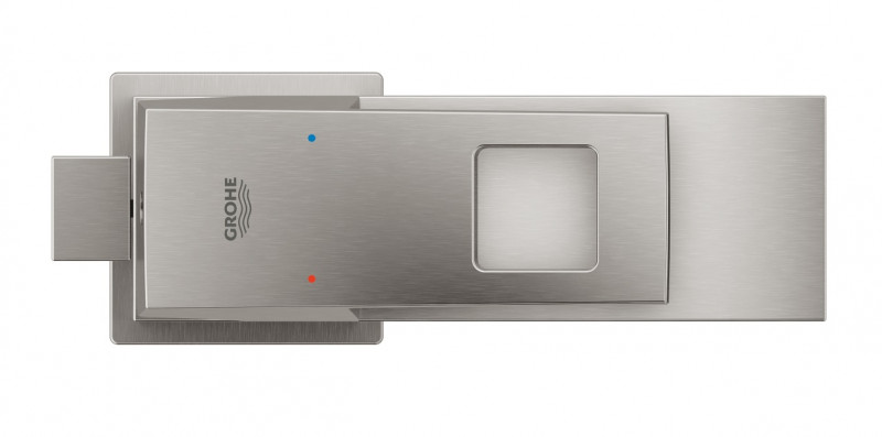 Grohe Eurocube bateria umywalkowa z korkiem stal nierdzewna 23445DC0