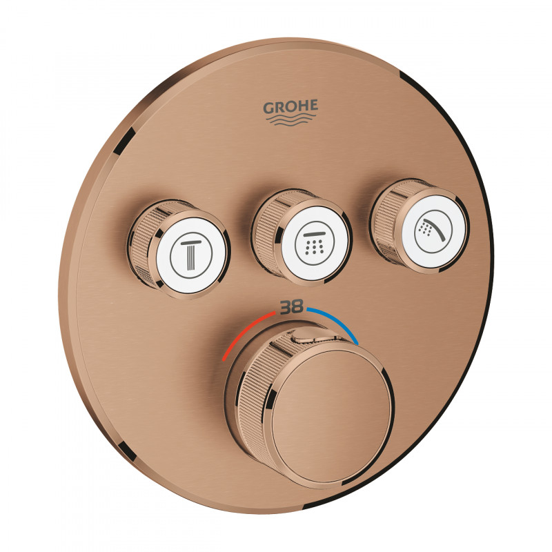 Grohe Grohtherm Smartcontrol podtynkowa bateria termostatyczna 3-drożna złoto szczotkowane brushed warm sunset 29121DL0