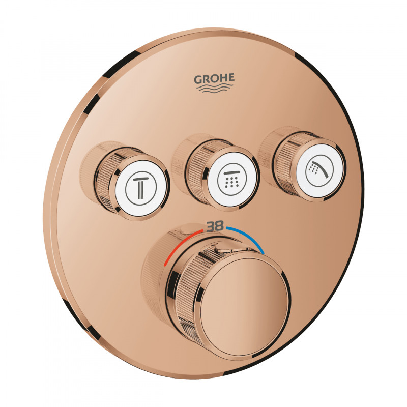 Grohe Grohtherm Smartcontrol podtynkowa bateria termostatyczna 3-drożna złoto polerowane warm sunset 29121DA0 - OD RĘKI !!!