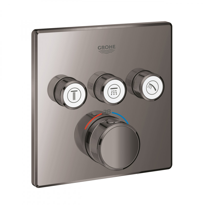 Grohe Grohtherm Smartcontrol podtynkowa bateria termostatyczna 3-drożna grafit polerowany hard graphite 29126A00