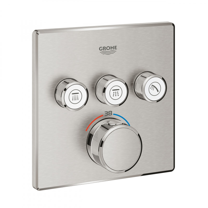 Grohe Grohtherm Smartcontrol podtynkowa bateria termostatyczna 3-drożna stal nierdzewna 29126DC0