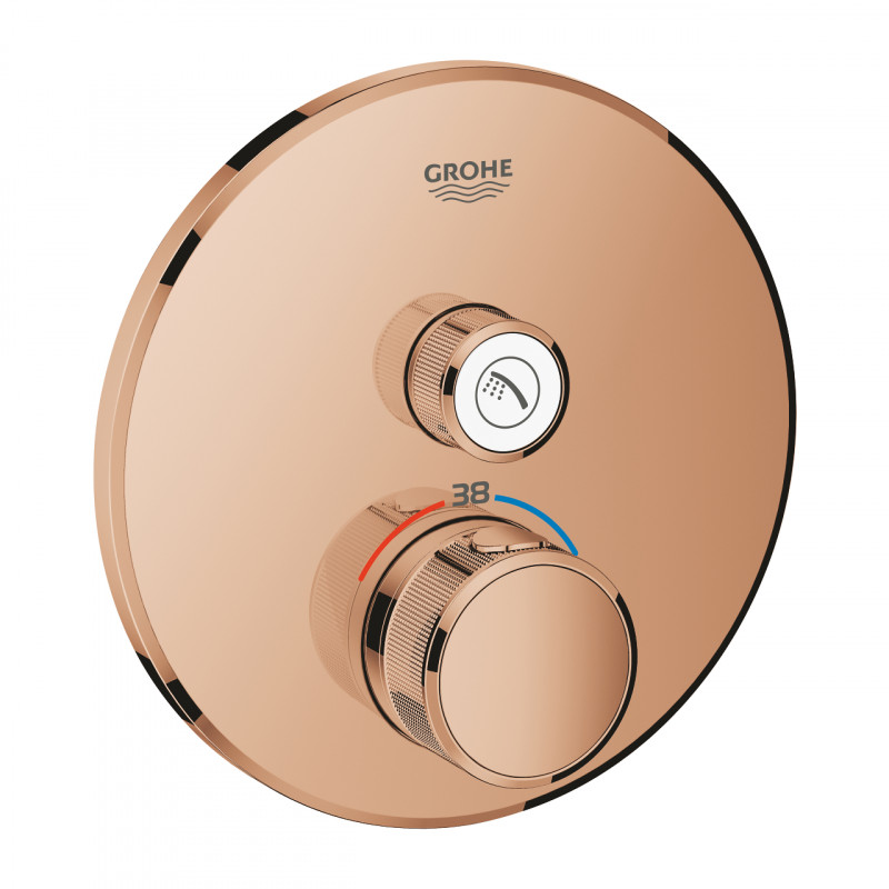 Grohe Grohtherm Smartcontrol podtynkowa bateria termostatyczna 1-drożna złoto polerowane warm susnet 29118DA0