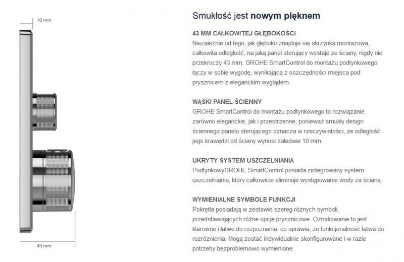 Grohe Grohtherm Smartcontrol podtynkowa bateria termostatyczna 3-drożna złoto polerowane warm sunset 29121DA0 - OD RĘKI !!!