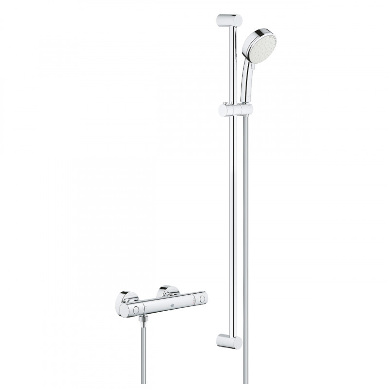 Grohe Grohtherm 800 Cosmopolitan bateria prysznicowa termostatyczna ścienna z zestawem chrom 34769000