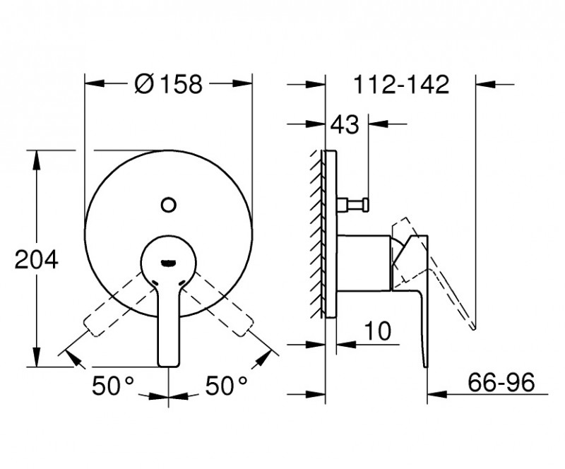 Grohe Lineare bateria wannowo-prysznicowa podtynkowa grafit szczotkowany Brushed Hard Graphite 24064AL1