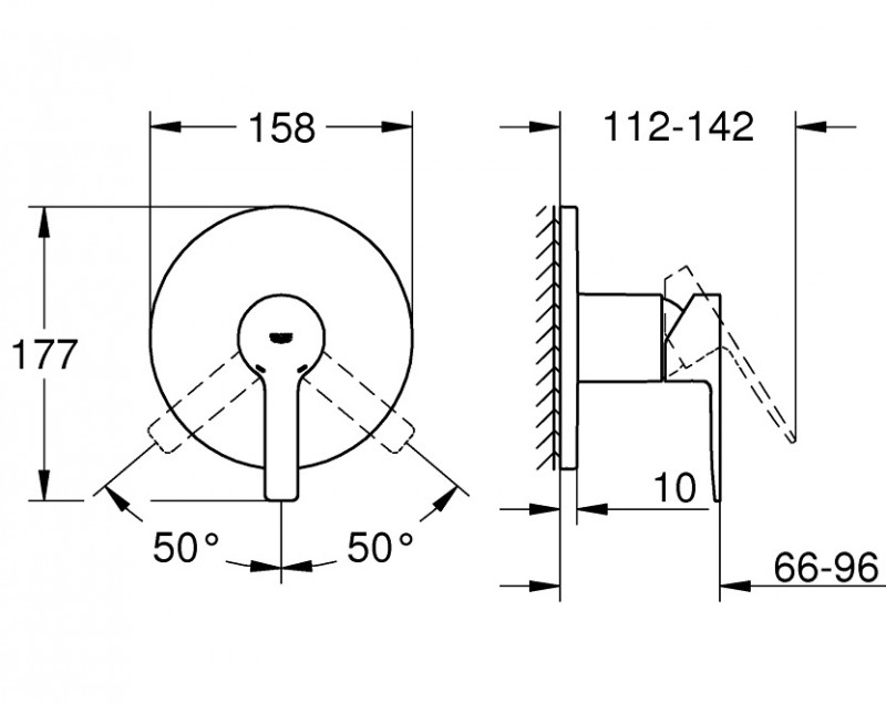 Grohe Lineare bateria prysznicowa podtynkowa grafit szczotkowany Brushed Hard Graphite 24063AL1