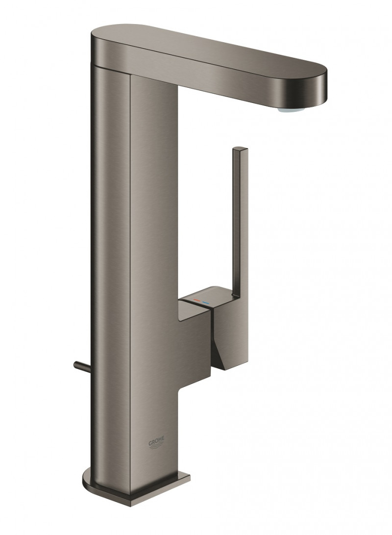 Grohe Plus bateria umywalkowa wysoka z korkiem z wyciąganą wylewką grafit szczotkowany Brushed Hard Graphite 23843AL3