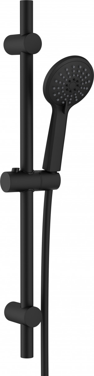 Deante Jasmin Nero zestaw prysznicowy 3-funkcyjny z drążkiem czarny NGJN51K