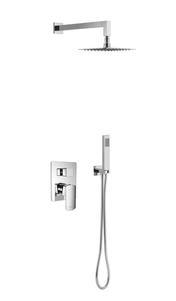 Excellent Pride zestaw podtynkowy z deszczownicą 20x20 chrom AREX.SET.4045CR