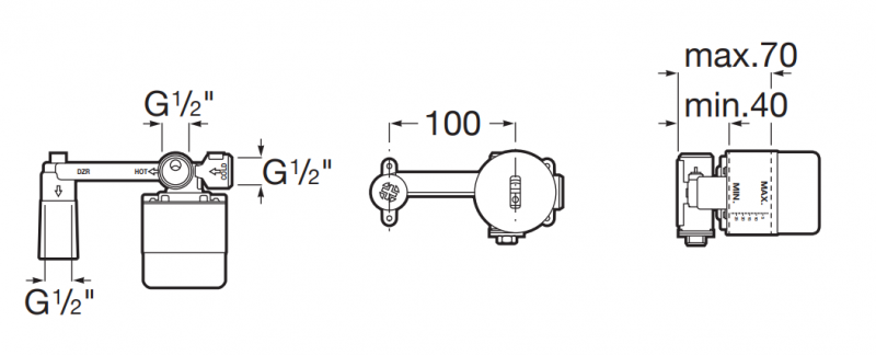 Roca element podtynkowy baterii umywalkowej Rose Gold A5252206RG