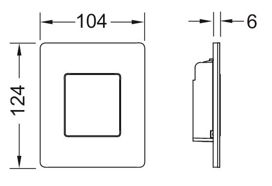 Tece Solid przycisk spłukujący do pisuaru metalowy biały połysk 9242432