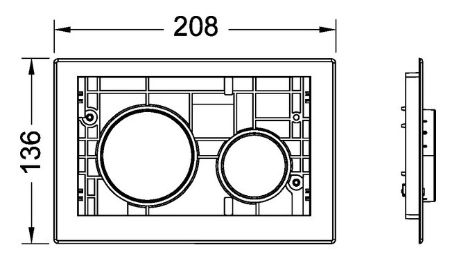 Tece Loop płytka przycisk spłukujący do stelaża WC biały matowy 9240618