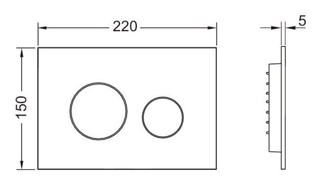 Tece Loop przycisk spłukujący do stelaża WC chrom połysk 9240921