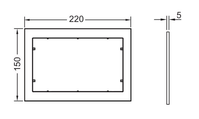 Tece ramka dystansowa lub do zlicowanego montażu czarny połysk 9240415
