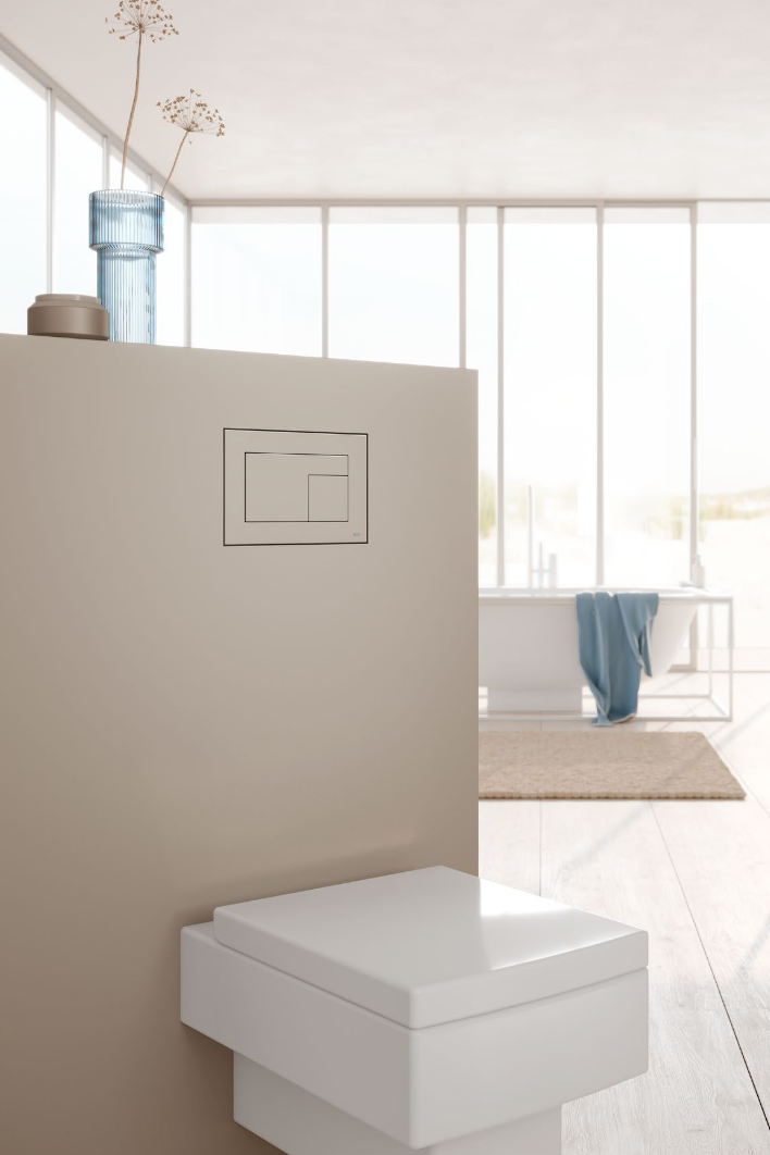 Tece Velvet przycisk spłukujący do stelaża WC Castoro Ottawa / beż-brąz 9240730