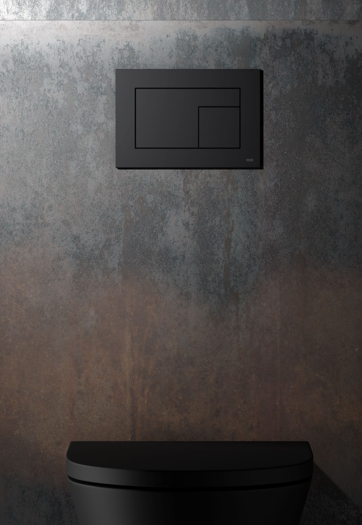 Tece Velvet przycisk spłukujący do stelaża WC Nero Ingo / czarny 9240732