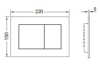 Tece Now przycisk spłukujący do stelaża WC biały matowy 9240417