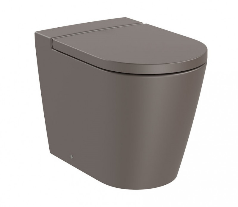 Roca Inspira Round Rimless muszla stojąca odpływ uniwersalny 56x37 cm cafe A347526660