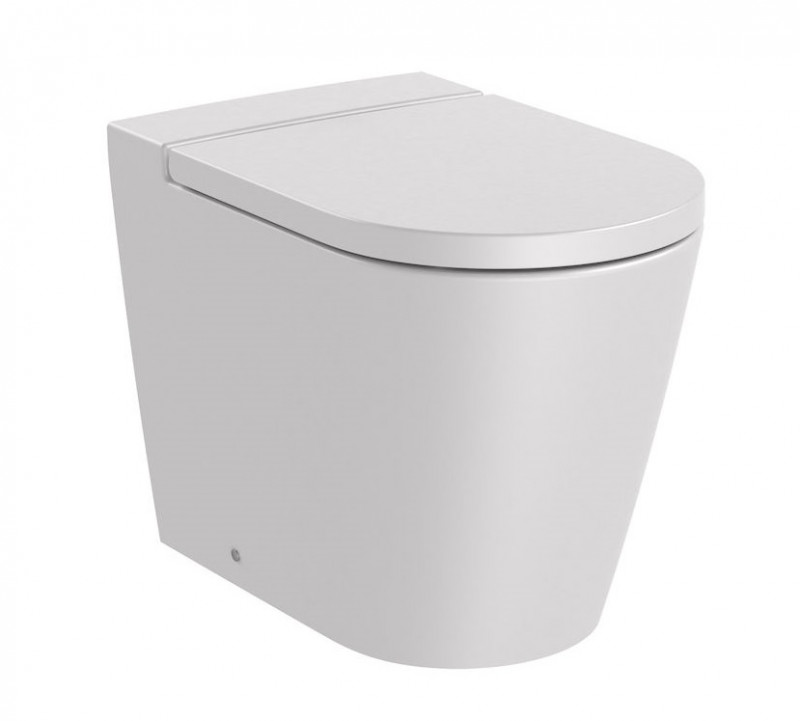 Roca Inspira Round Rimless muszla stojąca odpływ uniwersalny 56x37 cm perłowy A347526630