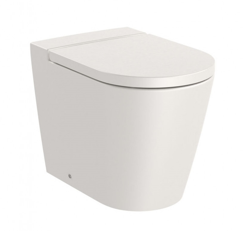 Roca Inspira Round Rimless muszla stojąca odpływ uniwersalny 56x37 cm beżowy A347526650